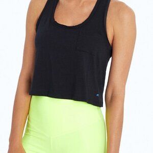 NWT Marika Cycle House Black Crop Racerback Tank / Size XL